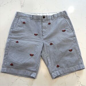 Brooks Brothers Seersucker Shorts Mens 35W x 10 Watermelon Slices Preppy Travel